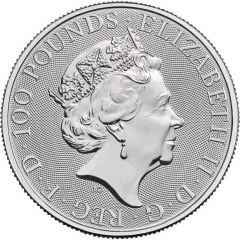 100 Pounds - Elizabeth II White Horse of Hanover, 1 oz Fine Platinum