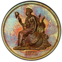 1 Dollar `1871 Dollar` Pattern, copper