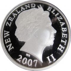 5 Dollars - Elizabeth II 4th Portrait, Tuatara, Silver Proof