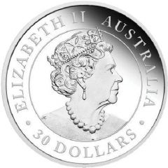 30 Dollars - Elizabeth II 6th Portrait - Australian Wedge-Tailed Eagle - Silver Bullion Coin