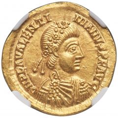 Solidus - Valentinian III VICTORIA AVGGG, Ravenna