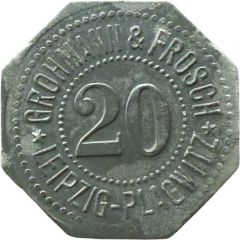 20 Pfennigs - Leipzig-Plagwitz Grohmann and Frosch