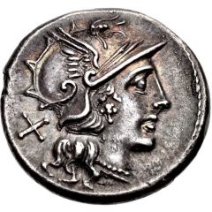 Denarius C. Iuventius Thalna; ROMA C•TAL