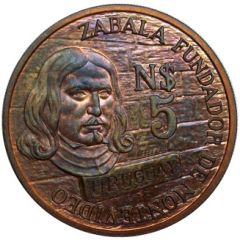 5 Nuevos Pesos Founding of Montevideo - Pattern