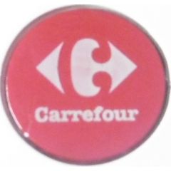 Shopping Cart Token - Carrefour 1 Euro, Red