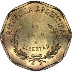 1 Centavo octagonal type, smooth edge