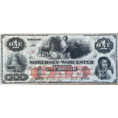 1 Dollars Somerset and Worcester Savings Bank - Maryland
