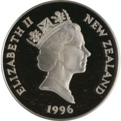 5 Dollars - Elizabeth II 3rd Portrait, Auckland City of Sails, Silver Proof