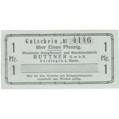 1 Pfennig Rheinische Dampfkessel- und Maschinenfabrik Büttner