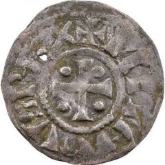 Denier - Philippe Ier Chalon , quatre globules