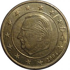 50 Euro Cents - Albert II 1st map, 1st type, 1st portrait