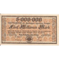 5 000 000 Mark Reichsbahndirektion