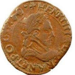 Double Tournois - Henri III Dijon mint, 3rd type