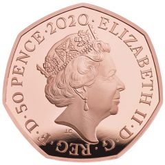 50 Pence - Elizabeth II Megalosaurus, Gold Proof