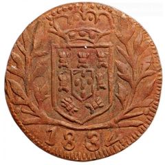 3 Réis - Maria II Pattern, Damão Mint