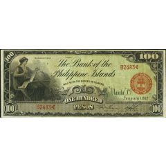 100 Pesos Green back