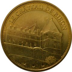 Tourist token - Monnaie de Paris - Biron - Le château general view
