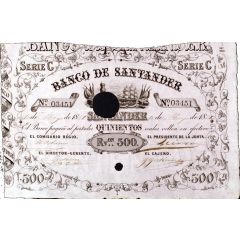 500 Reales de Vellón Banco de Santander
