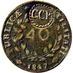 Pataco - Maria II Countermark `GCP`