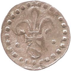 1 Pfennig `Lilienpfennig` shield angled at left