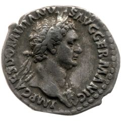 Denarius - Domitian P M TR POT III IMP V COS X P P, Minerva
