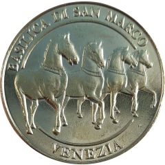 Medal - Venezia Basilica di San Marco Guilded Bronze Horses