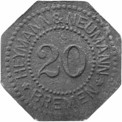 20 Pfennigs - Bremen Heymann & Neumann