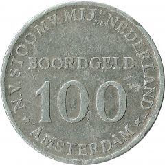 Token - 100 Boordgeld Stoomvaart Maatschappij Nederland