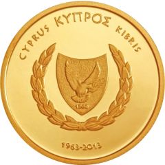 20 Euros 50th Anniversary of the Central Bank of Cyprus - gold