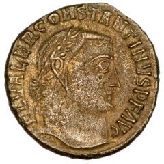 Nummus - Constantinus I GENIO AVGVSTI , * / N / palm | A / wreath, Alexandria