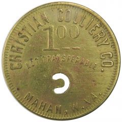 1 Dollar - Christian Colliery Co. Mahan, West Virginia
