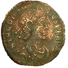 Nummus - Theodosius I VOT V MVLT X, Siscia