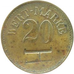 20 Pfennig Wert-Marke, Countermarked `H`