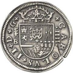 4 Reales Segovia - Carlos II milled