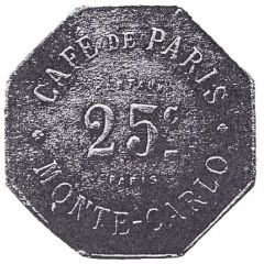 25 centimes - Café de Paris Monte-Carlo