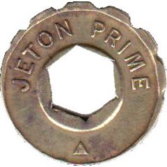 Jeton Prime - M D with hexagonal hole