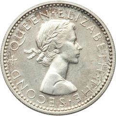 6 Pence - Elizabeth II 1st portrait, Silver Proof