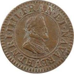 Double Tournois - Henri IV Paris mint, 1st type, Latin text