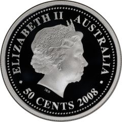 50 Cents - Elizabeth II 4th Portrait - Year of the Ox - Silver Bullion Coin
