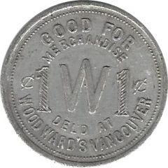 1 Cent - Woodward`s Department store Vancouver, British Columbia