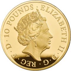 10 Pounds - Elizabeth II William Shakespeare, Gold Proof
