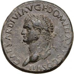 Sestertius - Domitian PAX AVGVST S C, Pax