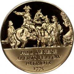 Medal - History of the American Revolution Paul Revere Alerts Fellow Patriots