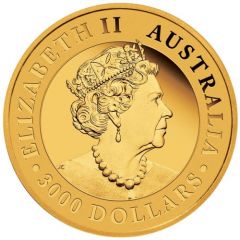 3000 Dollars - Elizabeth II 6th Portrait - Australian Wedge-Tailed Eagle
