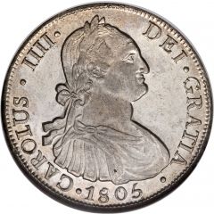 8 Reales - Carlos IV bust of Carlos IV