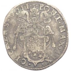 1 Testone - Clement VIII Jubilee - Closed Door