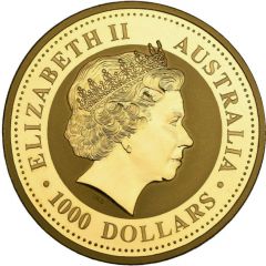 1000 Dollars - Elizabeth II 4th Portrait - Australian Nugget - Gold Bullion Coin