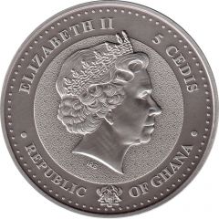5 Cedis - Elizabeth II Bullion Coinage - Lion