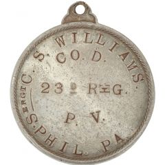 Civil War Dog Tag Token - Cranman S. Williams 23rd Pennsylvania Volunteers