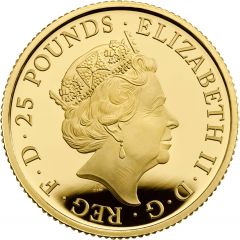 25 Pounds - Elizabeth II White Horse of Hanover, Gold Proof